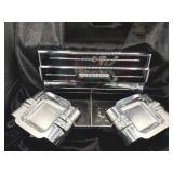 VINTAGE ART DECO CHROME CIGARETTE BOX WITH 2