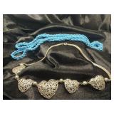 2 NECKLACES, FASHION JEWELRY