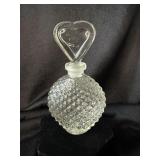 VINTAGE PERFUME BOTTLE, DIAMOND POINT WITH