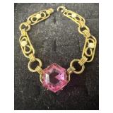 ANTIQUE PANEL LINK BRACELET FEATURING A LARGE