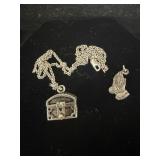 925 SILVER TREASURE BOX CHARM AND CHAIN
