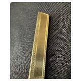 VINTAGE TIE BAR, LINED EDGE AND LINED CENTER,