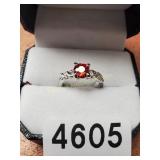 Red Stone Ring Size 8.5