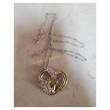 Tinkerbell Heart Pendant & Chain