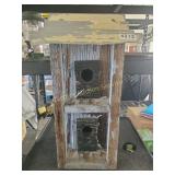 Wooden Bird House with Tin Roof