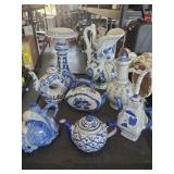 14pc Blue & White Dish set