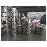 3 Metal Candleholders