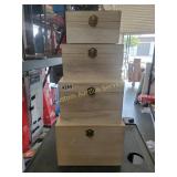 4 Wooden boxes