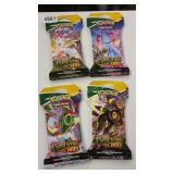 4 pks pokemon cards