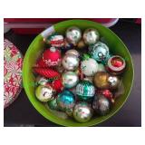 Box Of Vintage Christmas ornaments