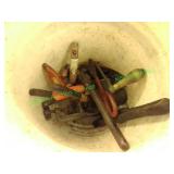 Bucket of miscellaneous tools