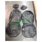 Black seat covers and headrest covers