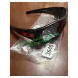 Black with red accent, sunglasses