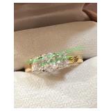 Size 5 1/2 triple clear stone ring