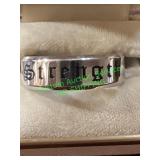 size 11 1/2, silver color band Strength