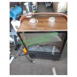 Retro portable electric fireplace