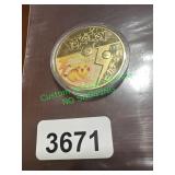 1996 Pokémon colorize challenge coin in capsule