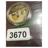 1996 Pokémon Colorized Challenge Coin in Capsule