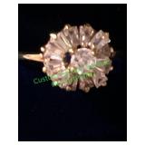 clear stone round and baguette size 7 1/2