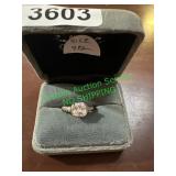 clear stone ring size 9 1/2