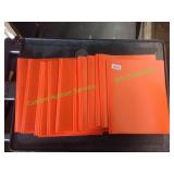 14 Orange three hole folders