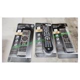 3 universal remotes