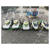 5 Ryobi electric mowers **sold as is**