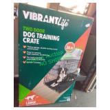 2 Door large dog training crate