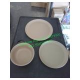 12PC STONEWARE DINNER SET (BEIGE)