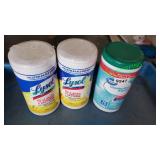 3 containers disinfectant wipes