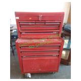 43" Tall Red Toolbox With Wheels 27"W 18"D