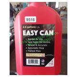 2.5 gallon plastic gas can**missing nozzle**