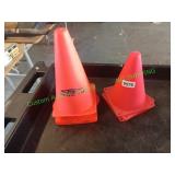 10 orange safety cones