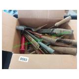 Box of assorted files and handles