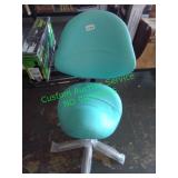 Adjustable turquoise stool