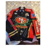 49er NFL jacket size Small adult, 2 pockets, 49er NFL jacket size Small adult, 2 pockets,