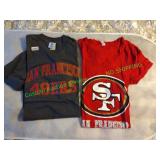 2 49er shirts size L & XL 2 49er shirts size L & XL