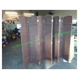 Brown 8-Panel room divider screen