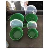 (2) 7 piece prep bowls**missing 2 lids** (2) 7 piece prep bowls**missing 2 lids**