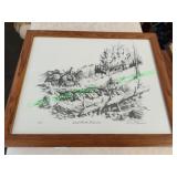 Framed Picture "Head for the Timberline"