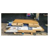 PALLET OF MISC FLOORING & BLINDS