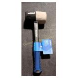 RUBBER MALLET WITH FIBERGLASS HANDLE
