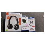 HEADPHONES,FM TRANSMITTER  & CHARGE CABLE