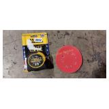 25' TAPE MEASURE & SANDING DISC