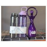 2 WATER BOTTLES AND SPRAY FAN