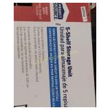 5 SHELF STORAGE UNIT 1000 LB CAPACITY PER SHELF