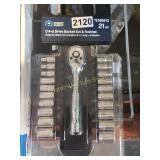 1/4 IN DRIVE SOCKET SET & RATCHET