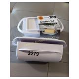 2 BUTTER DISH