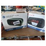 2 TIMEX ALARM CLOCKS