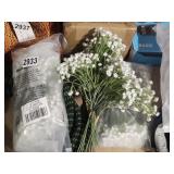 3 BAGS OF DECORATIVE FLOWERS